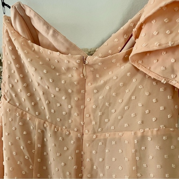 Revolve Privacy Please Peach One Shoulder Flutter Sleeve Trumpet Maxi Dress - Picture 9 of 12